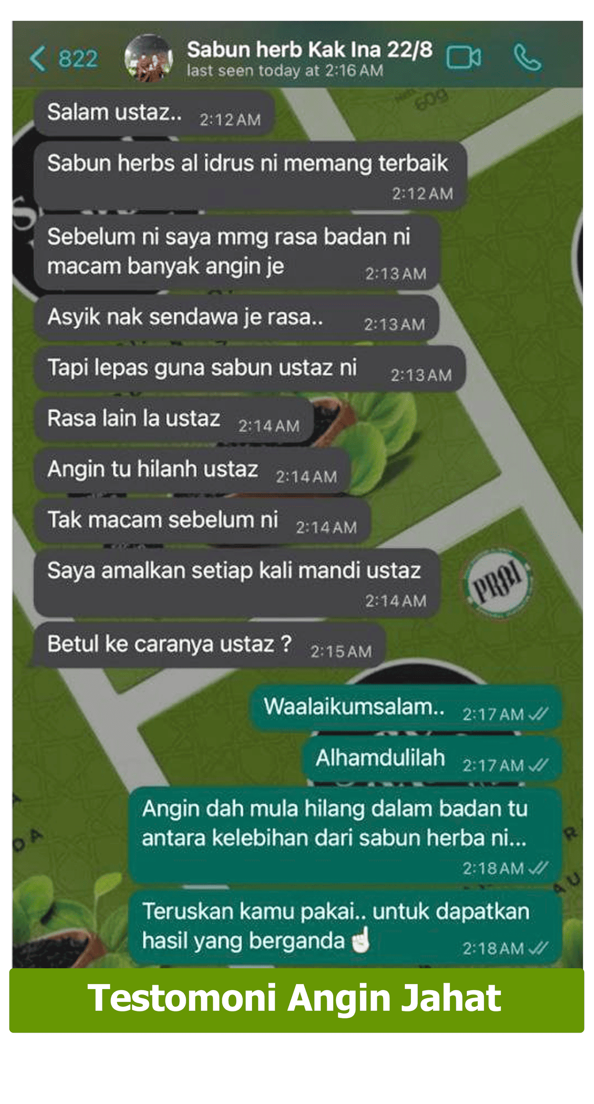 Testimoni WA 1